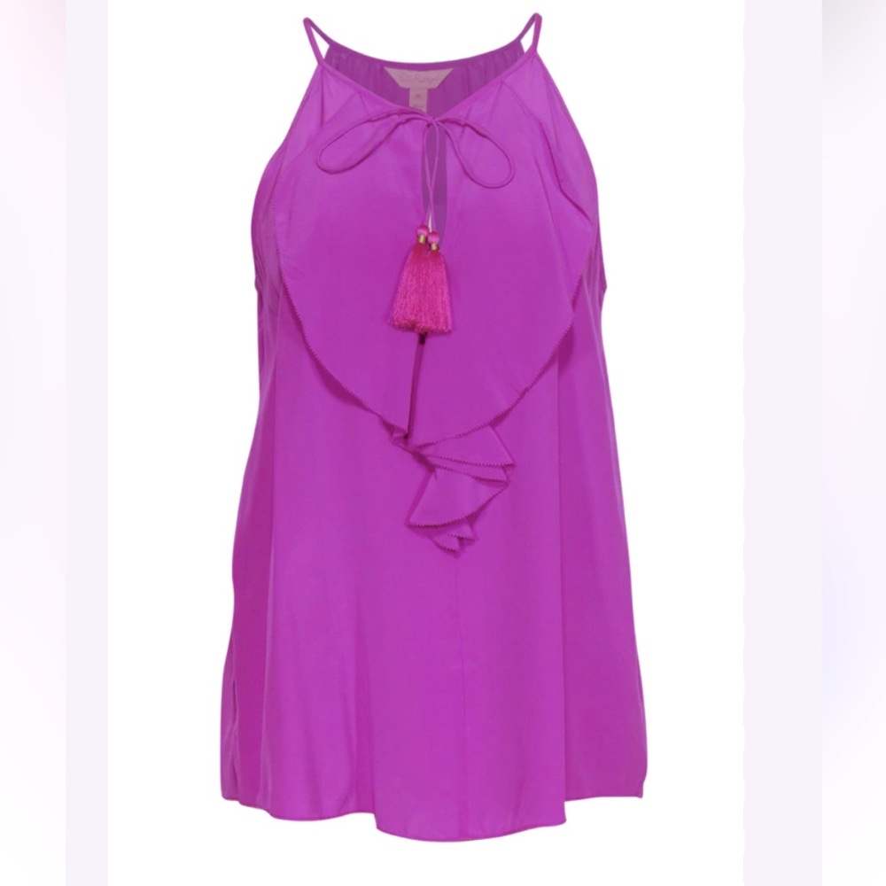 Lilly Pulitzer Fuchsia Ruffle Tank Top - Picture 2 of 6